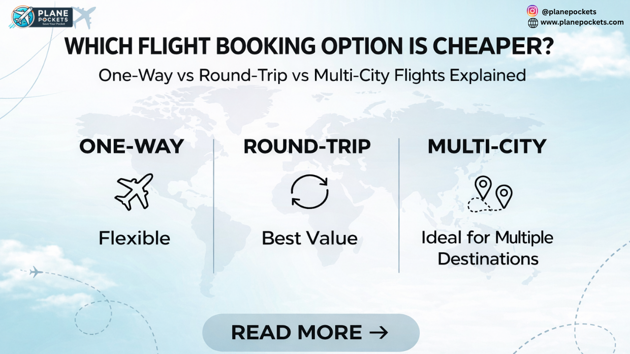 One-Way vs. Round-Trip vs. Multi-City Flights: Which Flight Booking Option is Cheaper?