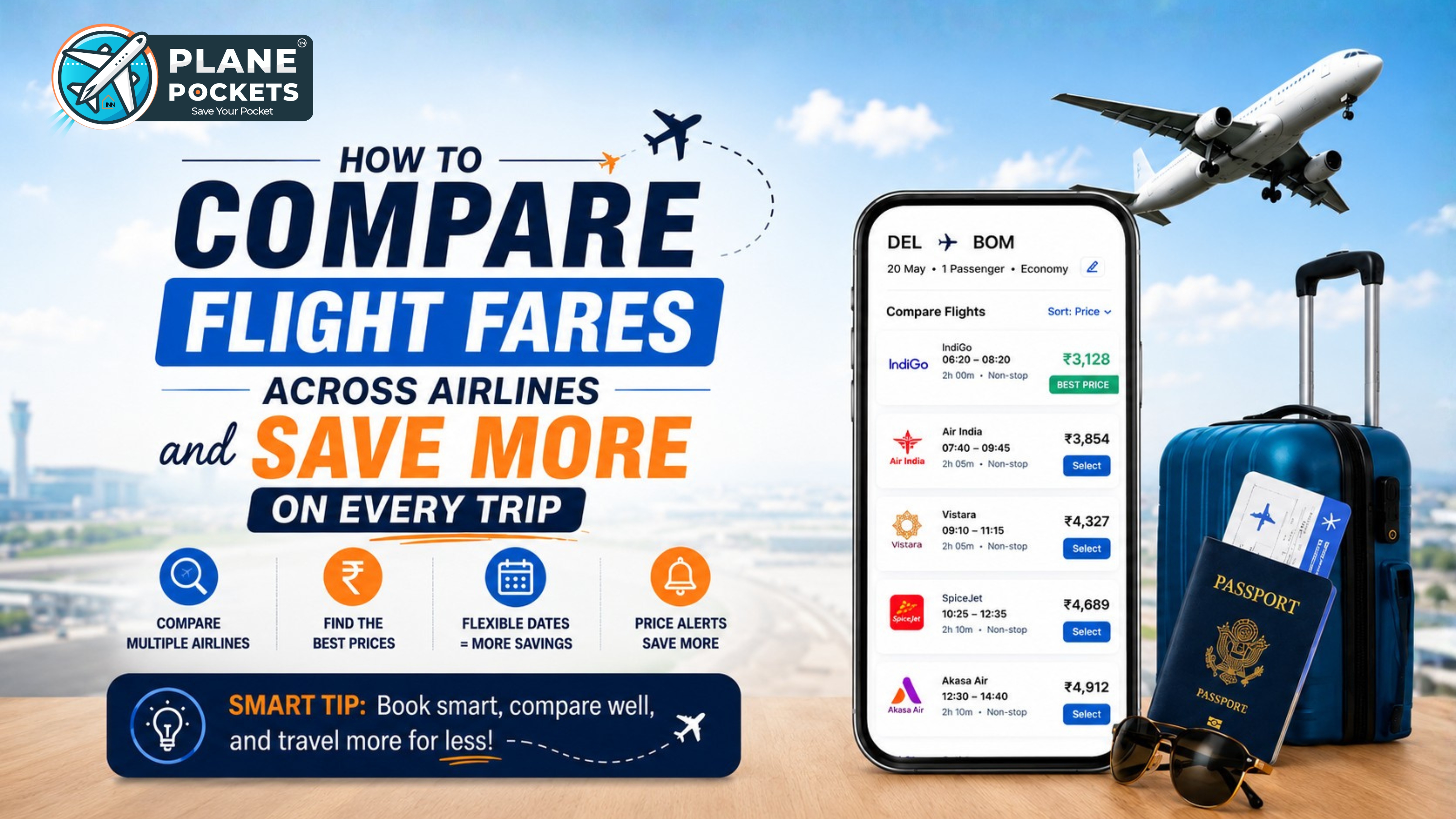 How to Compare Flight Fares across Airlines and Save More on Every Trip