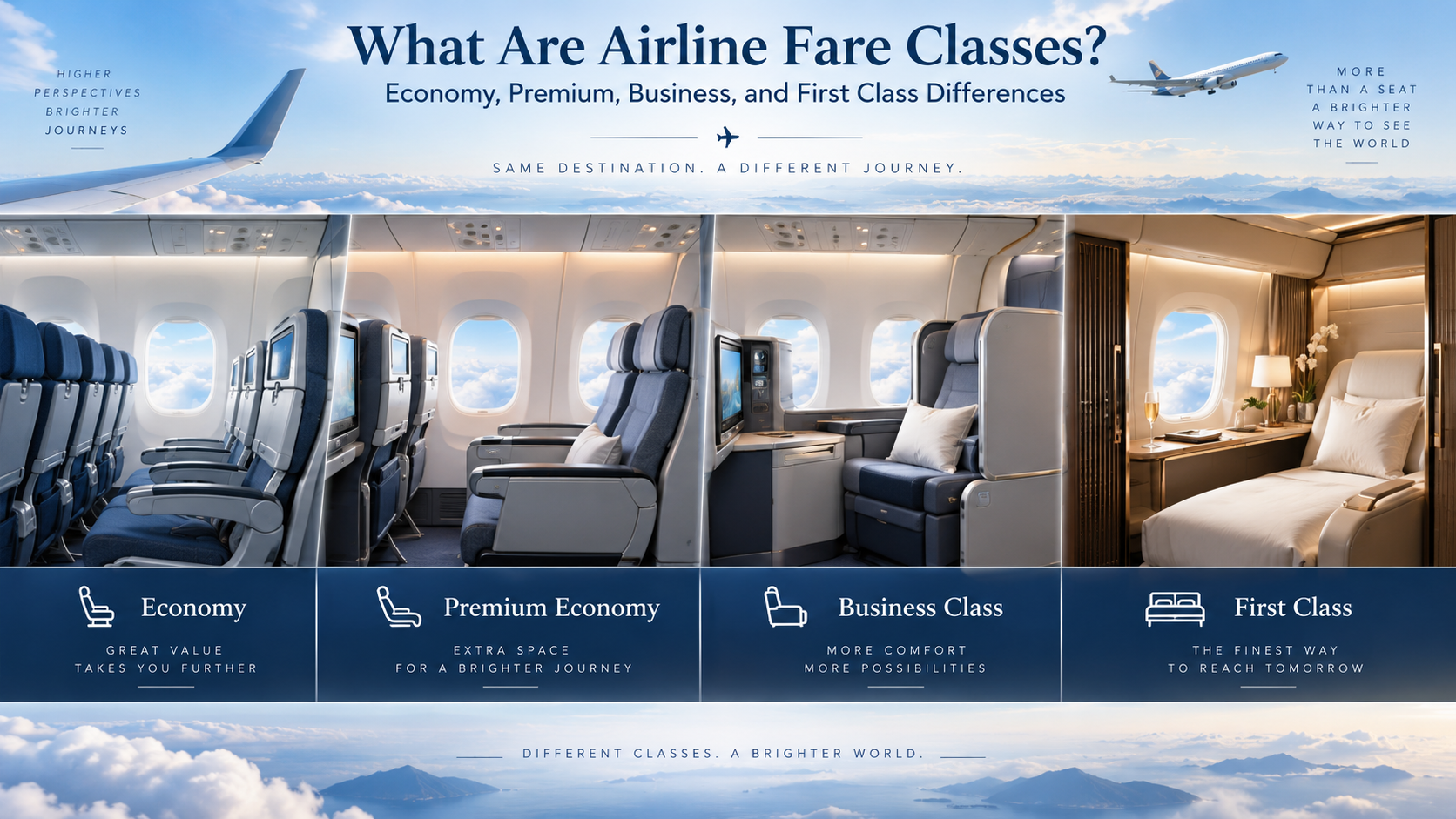 What Are Airline Fare Classes? Economy, Premium, Business, and First Class Differences